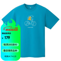 mont·bell 夏季户外速干t恤男女舒适透气短袖 1114350 蓝色/BL