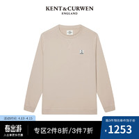 KENT&CURWEN 肯迪文KC24早春纯棉线圈休闲玫瑰圆领卫衣K4968EI011 杏色 M