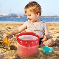 Hape 沙滩玩具 挖沙玩雪可折叠便携手提桶套装四季通用男女小孩挖沙 E4093便携折叠沙桶套装