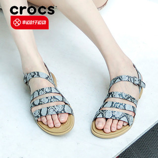 crocs 卡骆驰 女鞋2024新款特萝莉度假风凉鞋露趾轻便休闲鞋206107