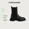 菲拉格慕（Ferragamo）女士黑色Gancini双扣切尔西短靴 0757878_1C _ 65