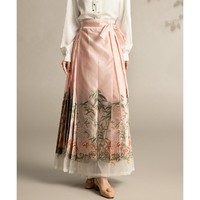 SIERLI.COLLECTION 斯尔丽 新中式国风粉色金竹马面裙新款唐装半身裙中国风女装马面裙
