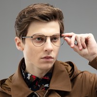HUGO BOSS 新春对象礼物 商务光学镜架近视眼镜框男轻奢钛全框修饰脸型