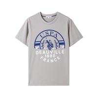 U.S. POLO ASSN. 春夏男士简约时尚圆领印花百搭短袖上衣大众休闲亲肤透气柔软T恤