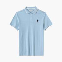 U.S. POLO ASSN. 春夏男士舒适亲肤柔软短袖上衣吸汗透气清爽纯棉弹力polo衫