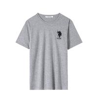 U.S. POLO ASSN. 春夏男士舒适透气纯棉圆领百搭短袖上衣大众休闲柔软亲肤男式T恤