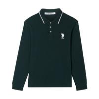 U.S. POLO ASSN. 春夏百搭男士纯棉舒适长袖上衣大众休闲亲肤透气男式Polo衫