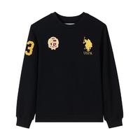 U.S. POLO ASSN. 春夏男士圆领套头防风长袖印花上衣大众休闲柔软舒适透气男式卫衣