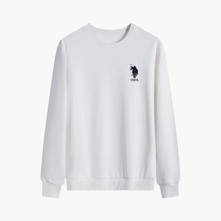 U.S. POLO ASSN. 春夏男士圆领套头时尚百搭长袖上衣大众休闲柔软亲肤纯色男式卫衣