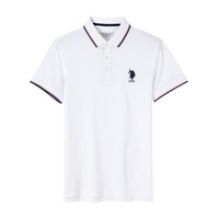 U.S. POLO ASSN. 春夏男士撞色百搭短袖上衣大众休闲柔软亲肤男式polo衫