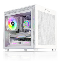 Thermaltake 曜越 Tt（Thermaltake）双水冷位/支持MATX/钢化玻璃侧透/支持Type-C）