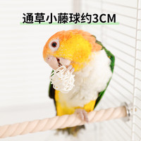 高能鹦鹉通草藤球鹦鹉啃咬玩具玄凤鹦鹉解压玩具解闷磨牙互动训练益智玩具 【直径约3CM】小藤球一袋10个装