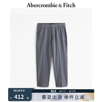 ABERCROMBIE & FITCH男装 24春夏美式风时尚松紧腰宽松运动休闲裤 358956-1 灰色 XS (170/70A)