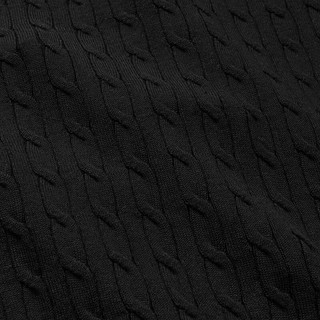 斯凯奇（Skechers）款针织POLO衫商务舒适时尚休闲百搭翻领短袖L124U130 碳黑/0018 S