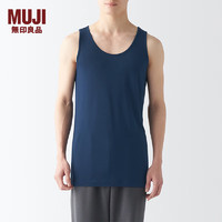 无印良品 無印良品 MUJI 男式 莱赛尔 背心 男士 男款 无袖 FA19NC4S 藏青色 XS 160/84A