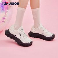 FILA 斐乐 FUSION潮牌硬糖鞋女鞋厚底鞋运动鞋休闲鞋 雪白-SW 36.5