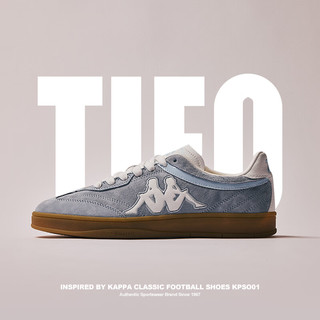 卡帕（Kappa）夏嘉欢特别设计TIFO德训鞋男女同款复古经典休闲板鞋 生物蓝 43