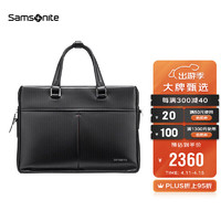 Samsonite 新秀丽 公文包男士大容量商务手提包头笔记本电脑包 NP8 黑色