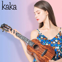 KAKA 卡卡 KUC-KK全单板3A相思木尤克里里豪华版送女生ukulele迷你小吉他23英寸 原木色
