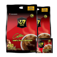 G7 COFFEE 越南进口中原G7纯黑速溶咖啡无蔗糖美式黑咖啡 200g*2袋装