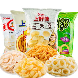 Oishi 上好佳 鲜虾片洋葱圈玉米卷80g*3包