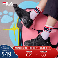 FILA 斐乐 猫爪 4 女子休闲运动鞋 F12W232127F-BK 黑色 36.5