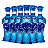 YANGHE 洋河 海之蓝 蓝色经典 52%vol 浓香型白酒 375ml*6瓶整箱装