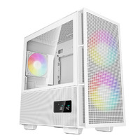 九州风神 CH360数显版MATX电脑机箱白色（双数显/LED按键/预装3颗幻彩风扇/散热限高165mm）