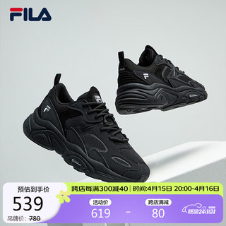 FILA 斐乐 MARS火星鞋女鞋 2代时尚休闲老爹鞋跑步鞋女  黑BK 37.5