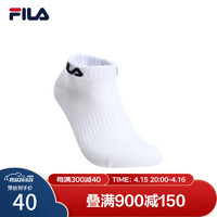 FILA 斐乐 女子低腰袜春时尚简约舒适休闲袜运动短袜 标准白-WT       XS