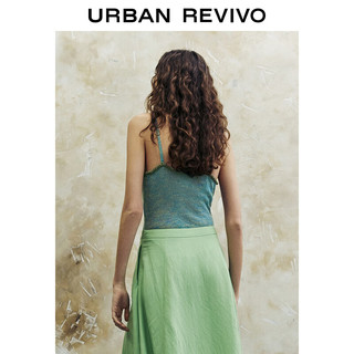 URBAN REVIVO 夏季女薄荷曼波针织吊带背心 UWH940049 绿玉色 M