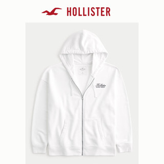 HOLLISTER24春夏美式毛圈布卫衣帽衫外套男女装 358392-1 白色 XS (170/84A)