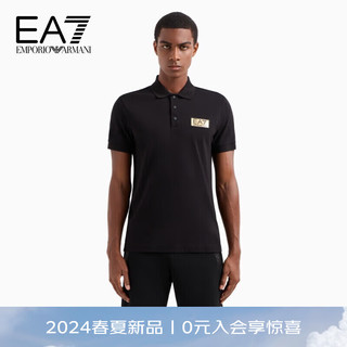 EMPORIO ARMANI 24春季EA7男装翻领徽标贴片POLO衫