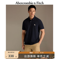 Abercrombie & Fitch 男装 24春夏时尚休闲纯色通勤小麋鹿短袖polo衫 358175-1 海军蓝 S (175/92A)