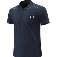 安德玛 UNDERARMOUR）运动POLO衫男 冰丝速干短袖T恤翻领高弹健身服训练半袖 290灰色 XL