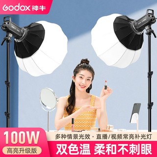 Godox 神牛 SL100W Bi直播灯led摄影棚常亮灯主播视频直播补光灯