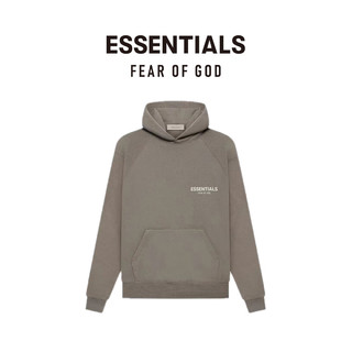 FEAR OF GOD ESSENTIALS植绒LOGO系列棉质连帽卫衣加绒美式高街潮牌宽松百搭透气外套 牛油果绿 XS