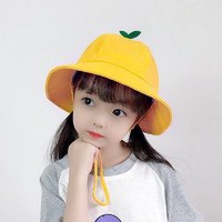 花思妍儿童帽子日系小黄帽幼儿园小绿芽小黄帽渔夫帽遮阳盆帽