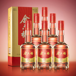 金六福盛世纯粮酿造粮食酒兼香型绵柔四川白酒508度500ml6瓶整箱装