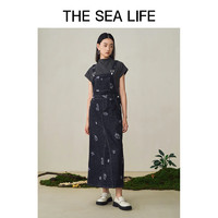 THE SEA LIFE欧海一生 背带裙2024春季长款连衣裙灰色15501 苜蓿灰 S