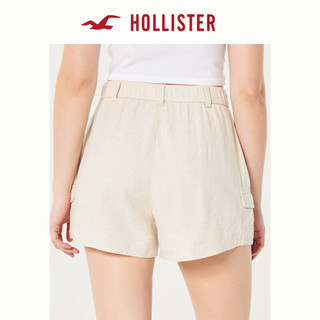 HOLLISTER24春夏舒适高腰宽松百搭休闲工装短裤 女 358522-1 奶油色 S (165/68A)