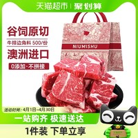 88VIP：NIUMISHU 牛秘书 进口谷饲原切牛排边角料 500g*2