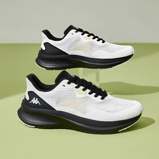 卡帕（Kappa）运动鞋绝影系列男子网面鞋休闲跑步鞋 经典白/黑色 41