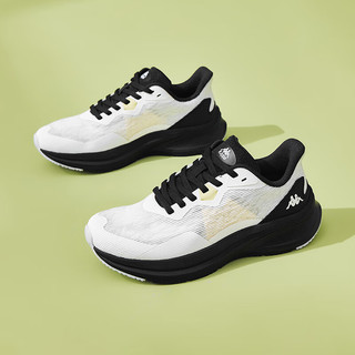 卡帕（Kappa）运动鞋绝影系列男子网面鞋休闲跑步鞋 经典白/黑色 41