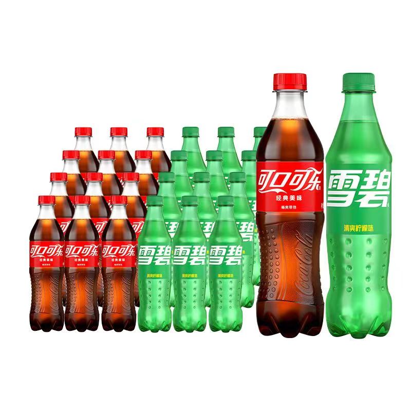 Fanta 芬达 可口可乐（Coca-Cola）汽水碳酸饮料含糖可乐和雪碧混合装 500ml瓶 可口可乐出品 可乐*12瓶+雪碧*12瓶