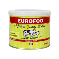 【】eurofoo尤乐傅罐装淡味黄油500g发酵动物黄油煎牛排