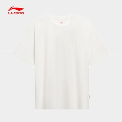 LI-NING 李宁 夏季短袖T恤男女运动时尚系列舒适上衣透气休闲文化衫AHST123