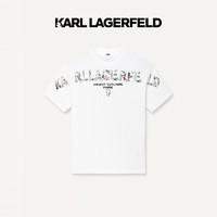 Karl Lagerfeld卡尔拉格斐2024夏季KLlogo印花短袖T恤老佛爷 本白 48