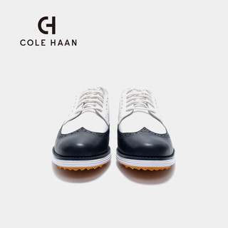 COLE HAAN 歌涵 colehaan/歌涵 男士高尔夫鞋 24年春季皮革缓震休闲皮鞋牛津鞋C38124 白色/蓝色-C38124 40.5