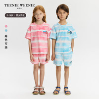 Teenie Weenie Kids小熊童装24夏季男女童海滩风舒适透气T恤 蓝色 150cm